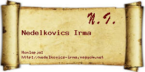 Nedelkovics Irma névjegykártya