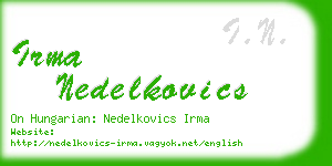 irma nedelkovics business card